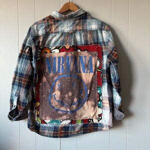 Nirvana Upcycled 90s Grunge Flannel